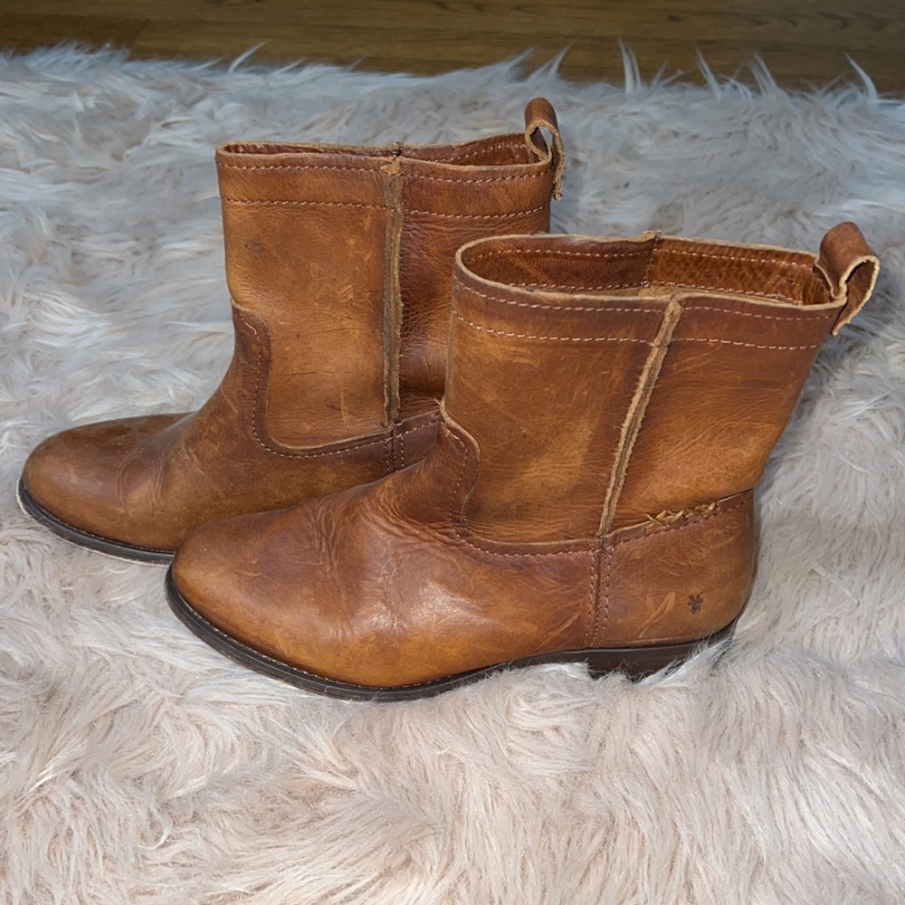 Light Brown Ankle Frye Boots